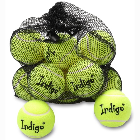 Купить Мяч для большого тенниса Indigo (12 шт в сетке) начальный уровень в Онеге 