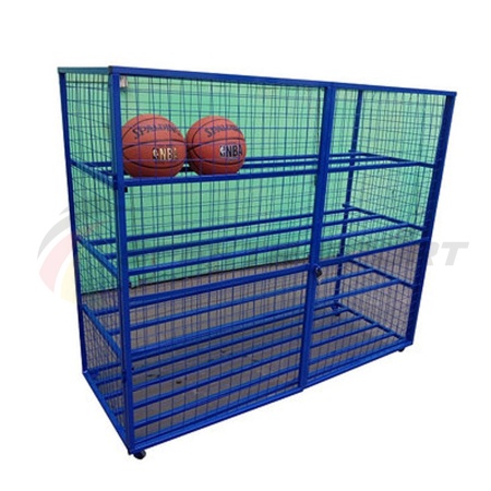 Купить Стеллаж для хранения мячей и инвентаря передвижной металлический (сетка) Цельносварной в Онеге 