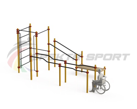 Купить Спортивный комплекс для инвалидов-колясочников WRK-D16_76mm в Онеге 